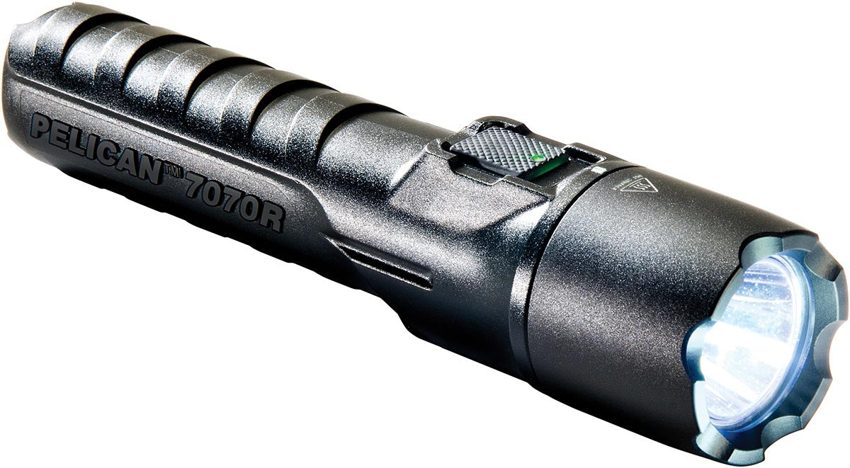 Pelican 7070R Rechargeable Tactical LED Flashlight (Black)