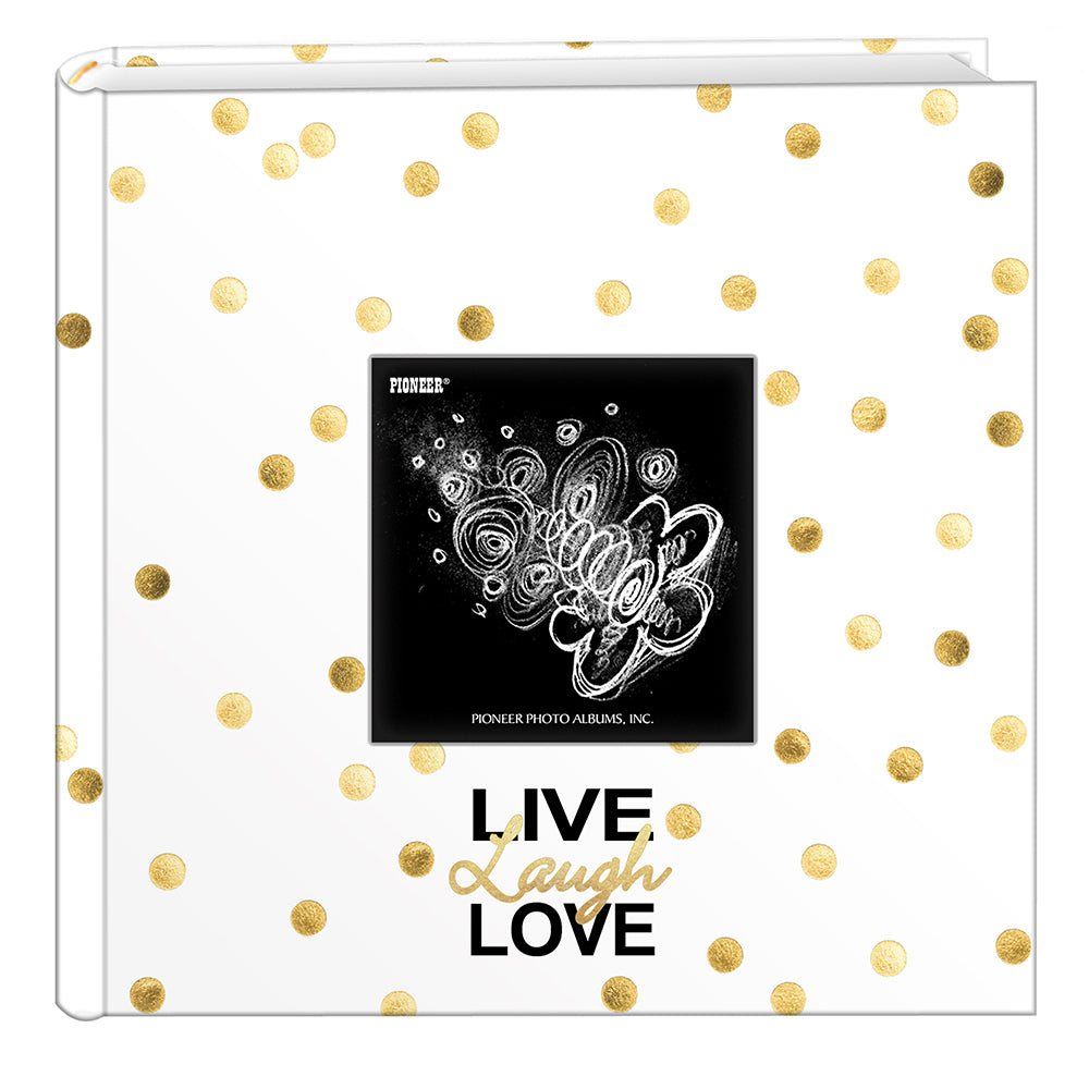 Pioneer 200 Pocket Photo Album -Live Laugh Love Golden