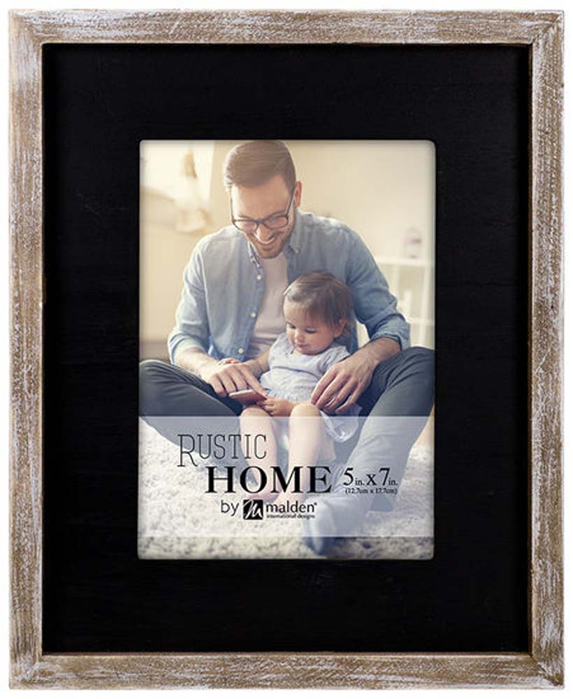 Malden 5x7 Rustic Border Black