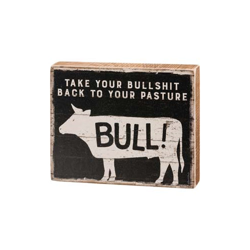 Primitives Block Sign - Back To Your Pasture