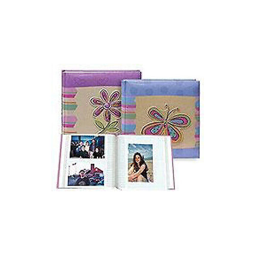 Pioneer 3-D Applique' DA-200Z Striped Bi-Directional 4x6 Memo Album