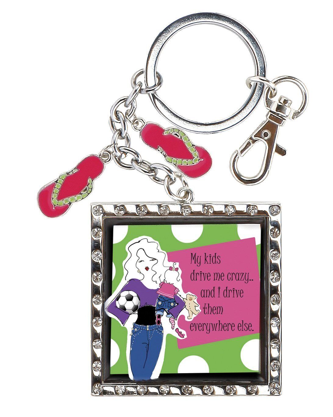 C.R. Gibson Keychain - My Kids Drive Me Crazy