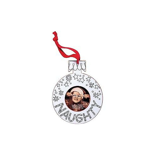 Primitives Holiday Photo Ornament Frame (Naughty)