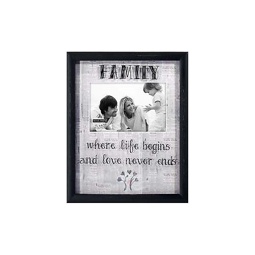 Malden 4x6 Family Newsprint Shadow Box