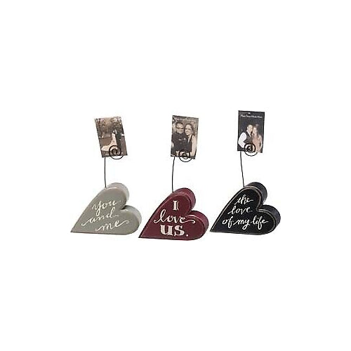 Primitives Wood Heart Photo Blocks (Set of 3)