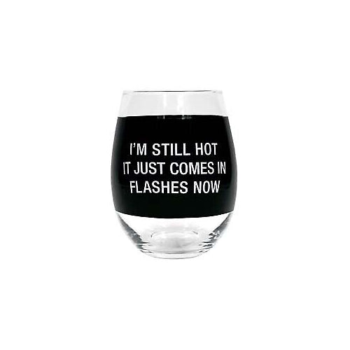 About Face Designs Wine Glass- Comes In Flashes