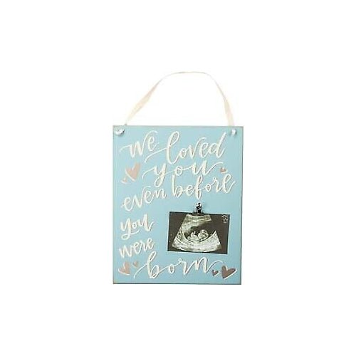 Primitives Photo Clip Sign - Loved You BLUE