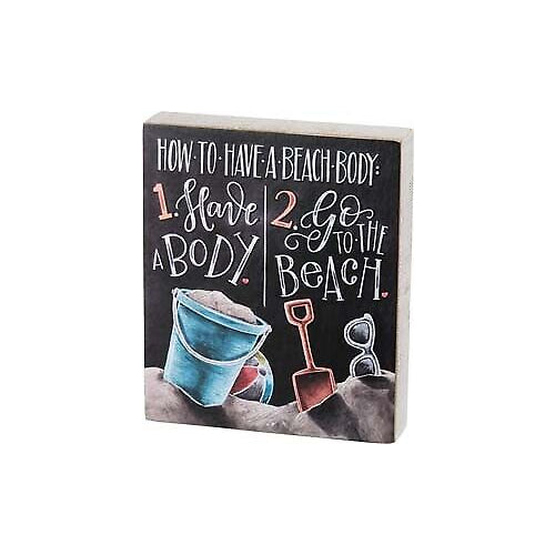 Primitives Box Sign - How To Have A Beach Body