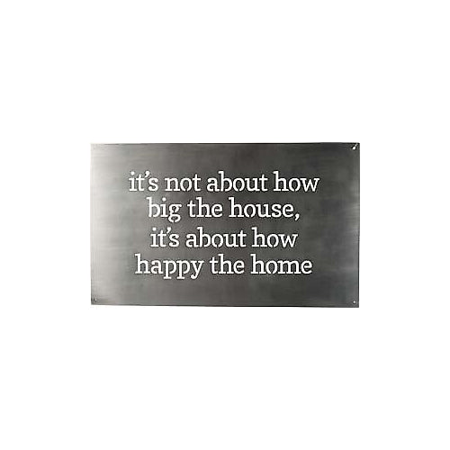 Primitives Metal Wall Art - It's About How Happy The Home