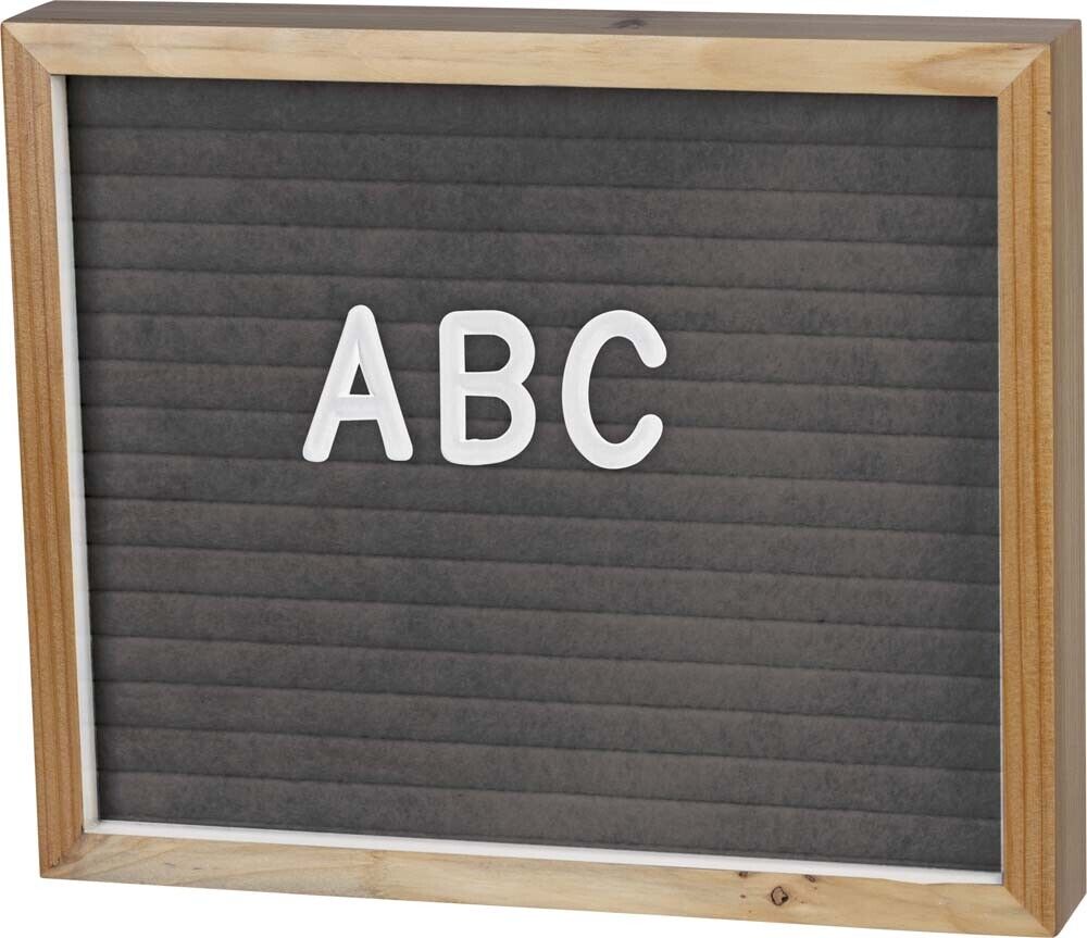 Primitives Letter Board - Natural Gray
