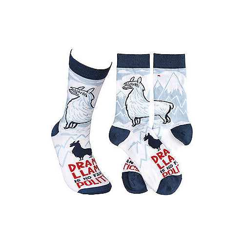 Primitives Socks - Drama Llama Is No Fan Of Politics