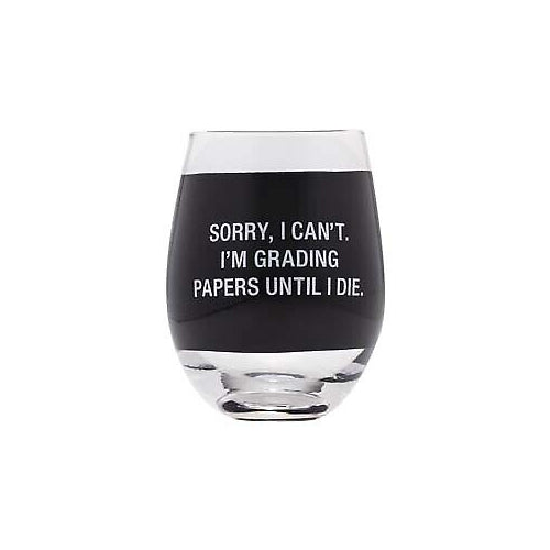 About Face Designs Grading Papers Wine Glass