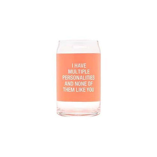 About Face Designs Personalities Beer Can Glass