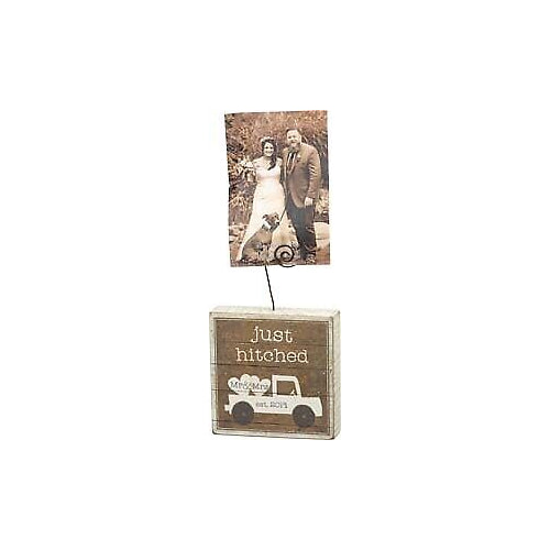 Primitives Photo Block - Just Hitched Mr & Mrs Est 2019
