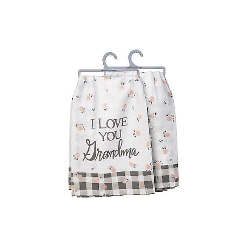 Primitives Dish Towel - I Love You Grandma