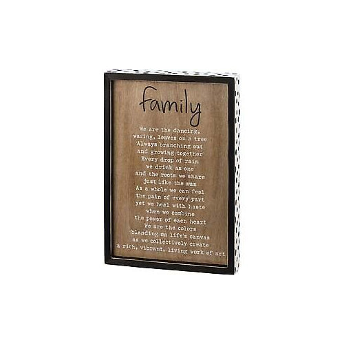 Primitives Inset Box Sign - Family Living Work Of Art