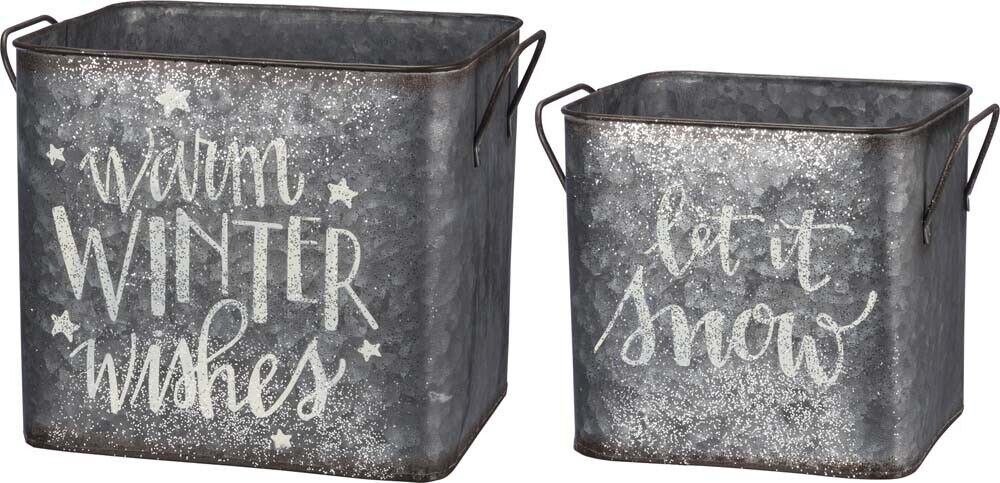 Primitives Bin Set - Let It Snow, Warm Winter Wishes