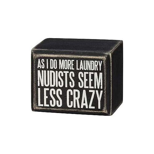 Primitives Box Sign - As I Do More Laundry