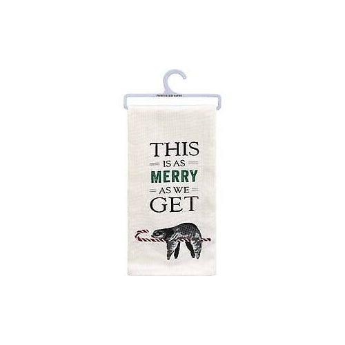 Primitives Kitchen Towel - This Is As Merry As We Get