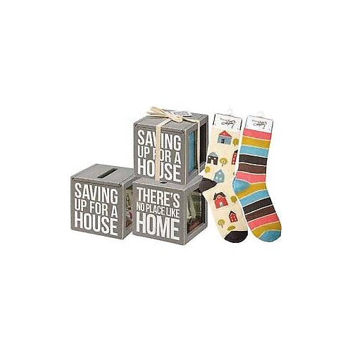 Primitives Bank & Socks Set - There's No Place Like Home Socks
