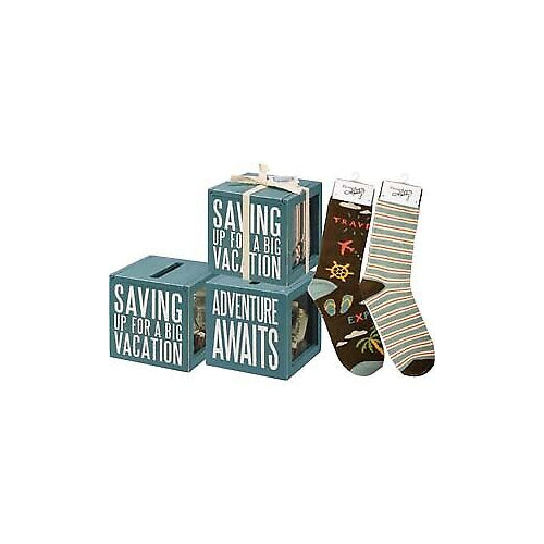 Primitives Bank & Socks Set - Saving Up For A Big Vacation