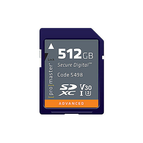 Promaster 512GB SDXC Advanced UHS-I V30 Memory Card