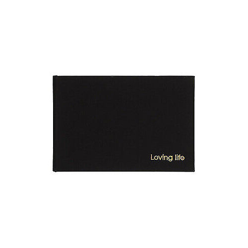Malden 1 up 4x6 Loving Life Black Fabric Brag Book