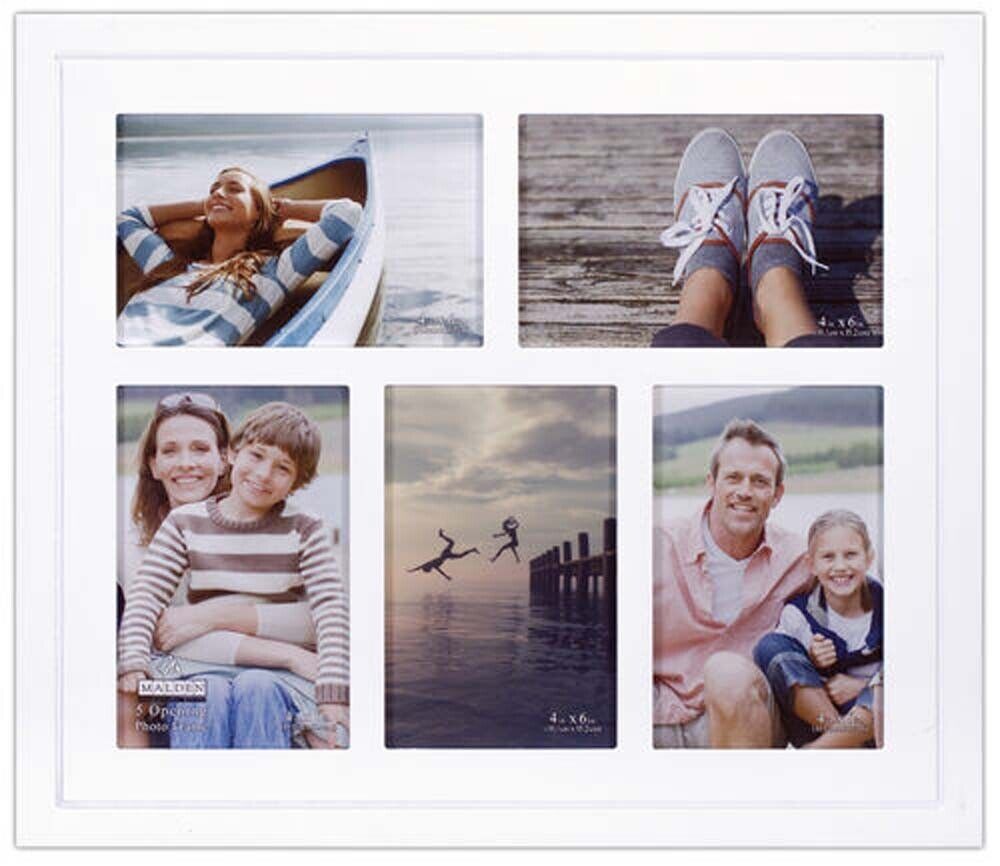 Malden 5-Op. White Routed Distressed Frame
