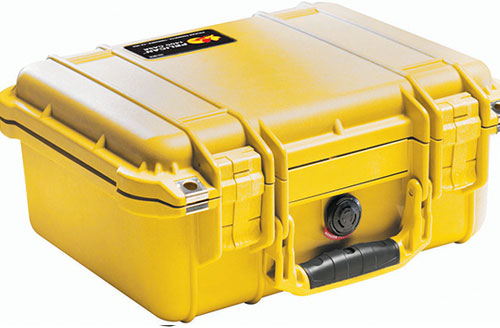 Pelican 1400 Case with Foam (Yellow)