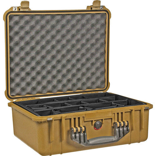 Pelican 1554 Waterproof 1550 Case with Dividers (Desert Tan)