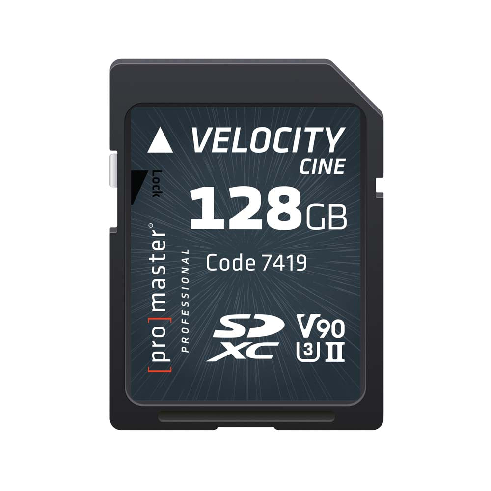 Promaster 128GB Velocity CINE SDXC Memory Card