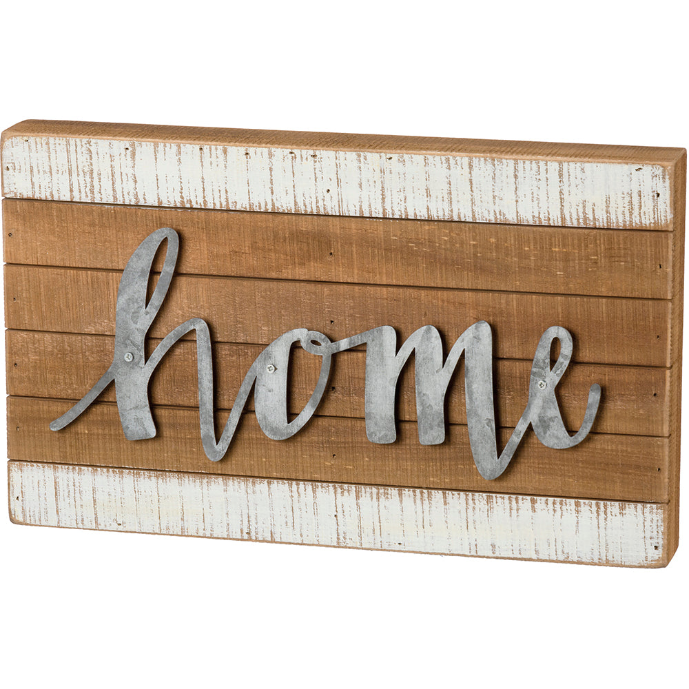 Primitives Slat Box Sign -Home