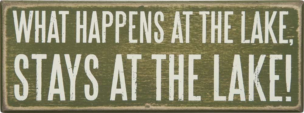 Primitives At The Lake Box Sign
