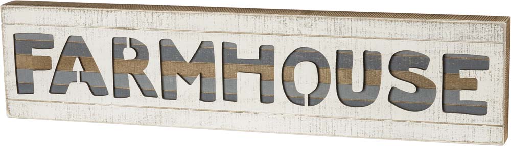 Primitives Slat Box Sign - Farmhouse