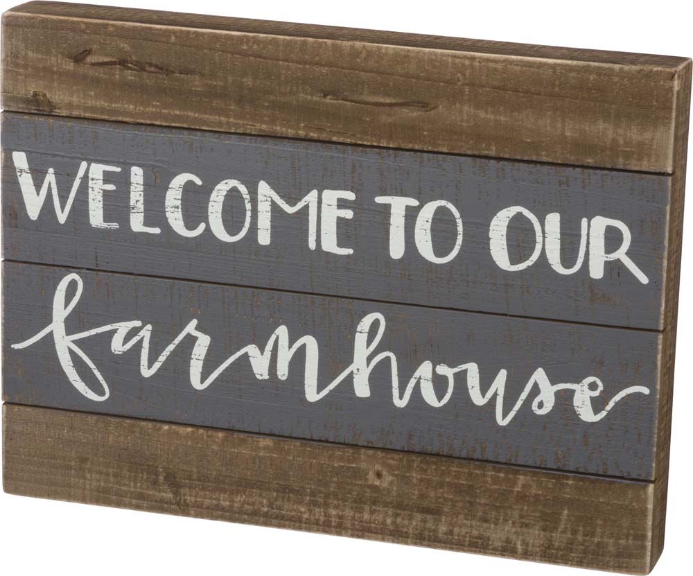 Primitives Slat Box Sign - Farmhouse