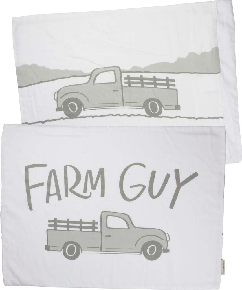 Primitives Farm Guy & Farm Girl Pillow Case Set