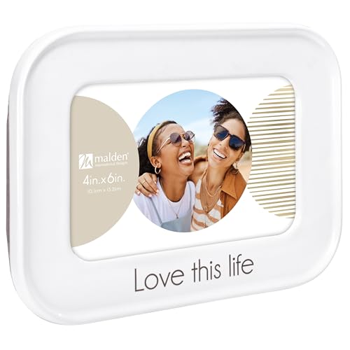 Malden 4x6 Love This Life Off White Ceramic frame
