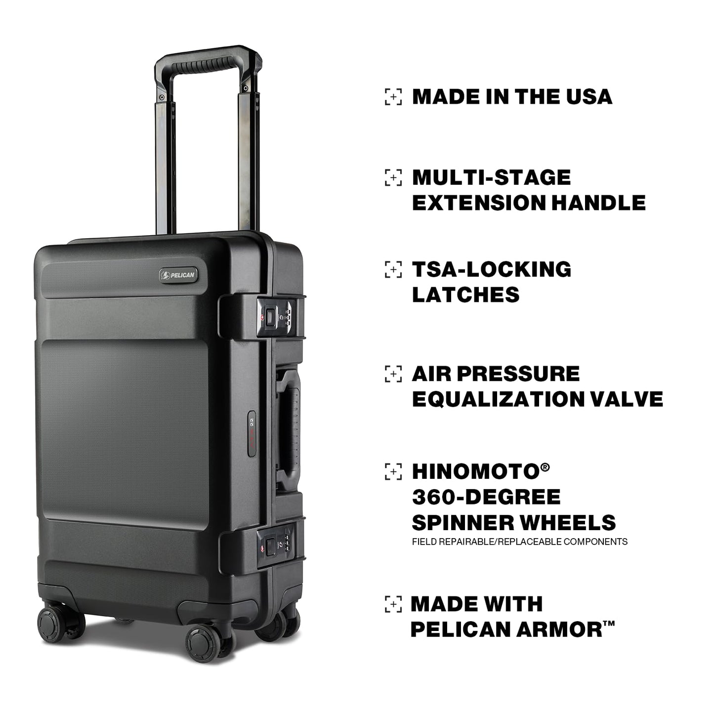 Pelican ATX 22" Hardsided Carry-On Roller Case (Charcoal)