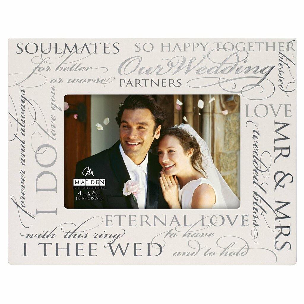 Malden 4x6 Our Wedding Foil Frame