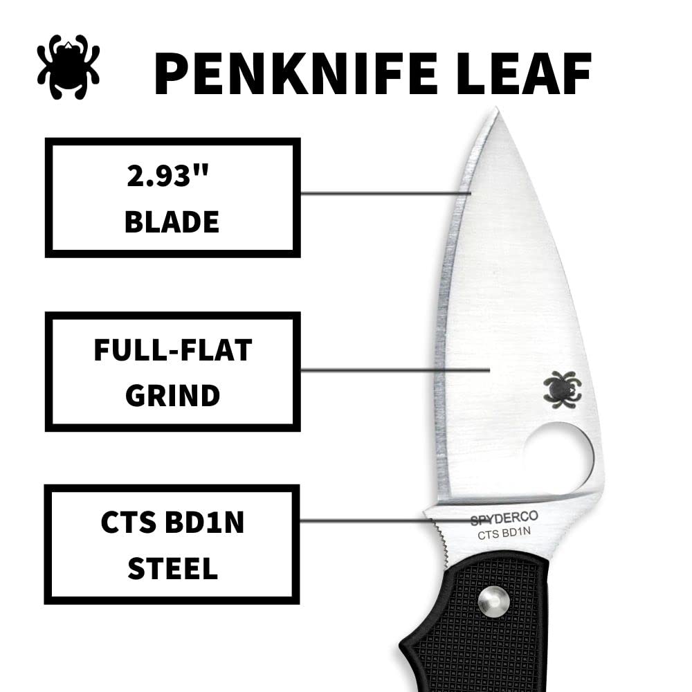 Spyderco UK Penknife Black G-10 / Satin CTS BD1N C94PBK