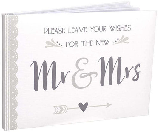 Malden Mr and Mrs Wedding Guest Book