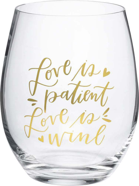Primitives Wine Glass - Love is Patient Love is Wine