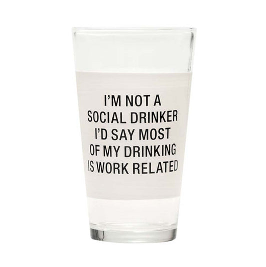 About Face Designs Work Related Pint Glass