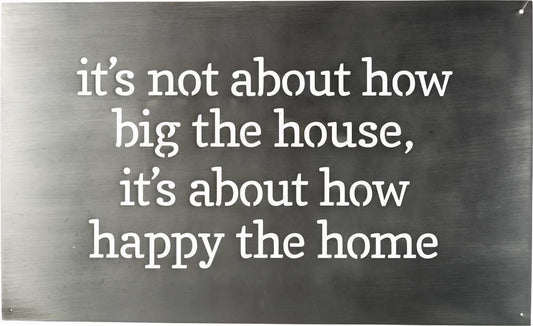 Primitives Metal Wall Art - It's About How Happy The Home