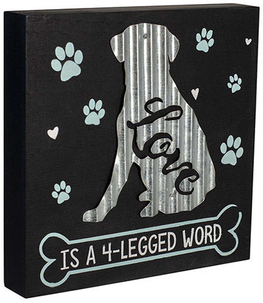 Malden Love is a 4 legged Word Galvanized Sign