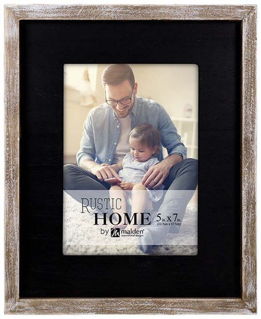 Malden 5x7 Rustic Border Black