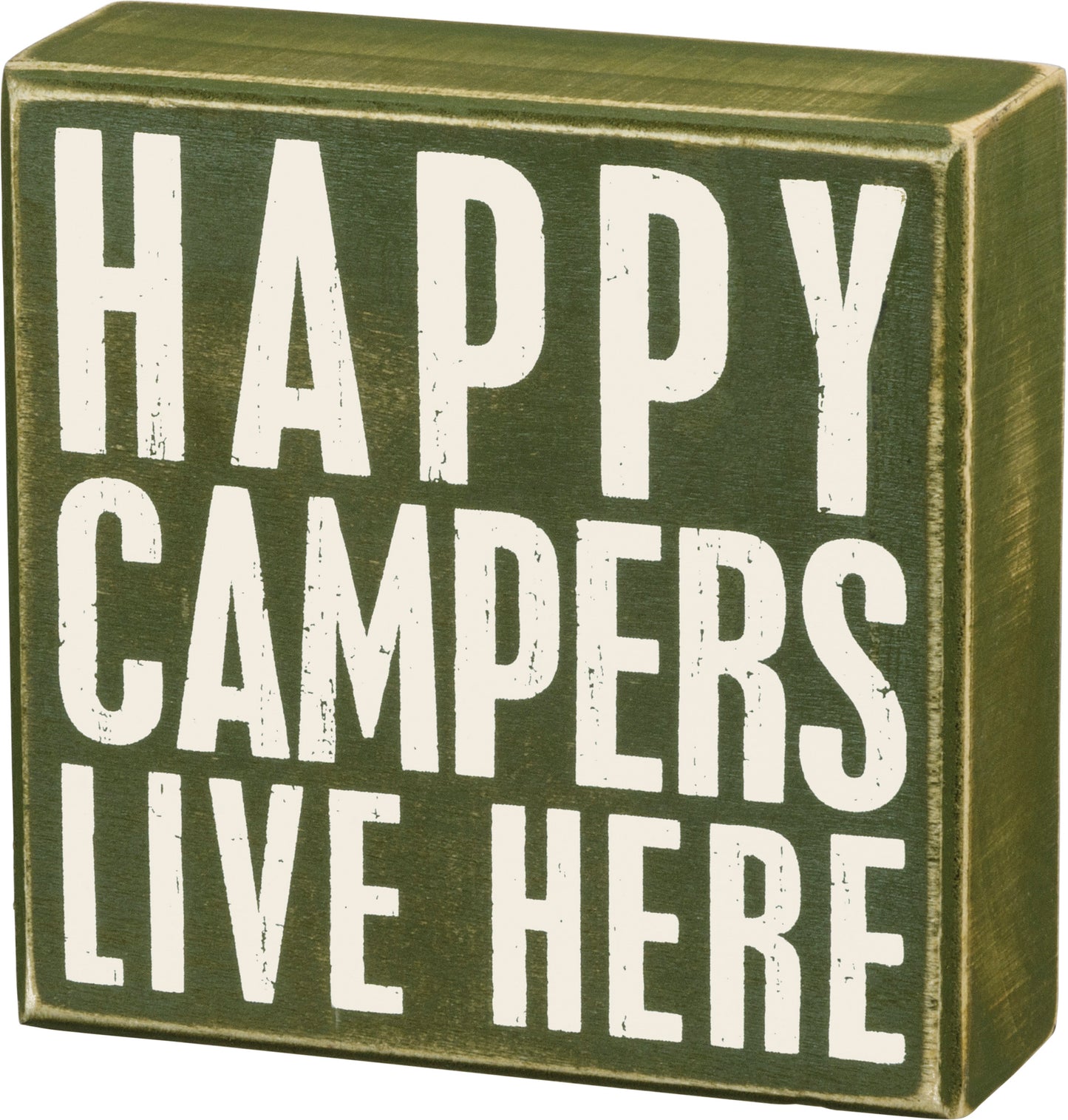 Primitives Box Sign - Happy Campers