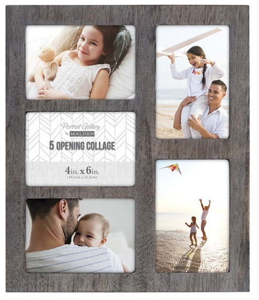 Malden 955C Gray Linear Collage Frame