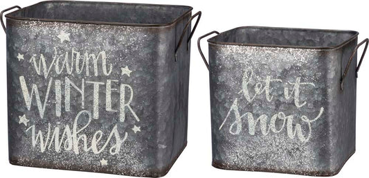 Primitives Bin Set - Let It Snow, Warm Winter Wishes