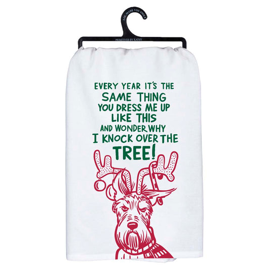 Primitives Dish Towel - Dog Tree